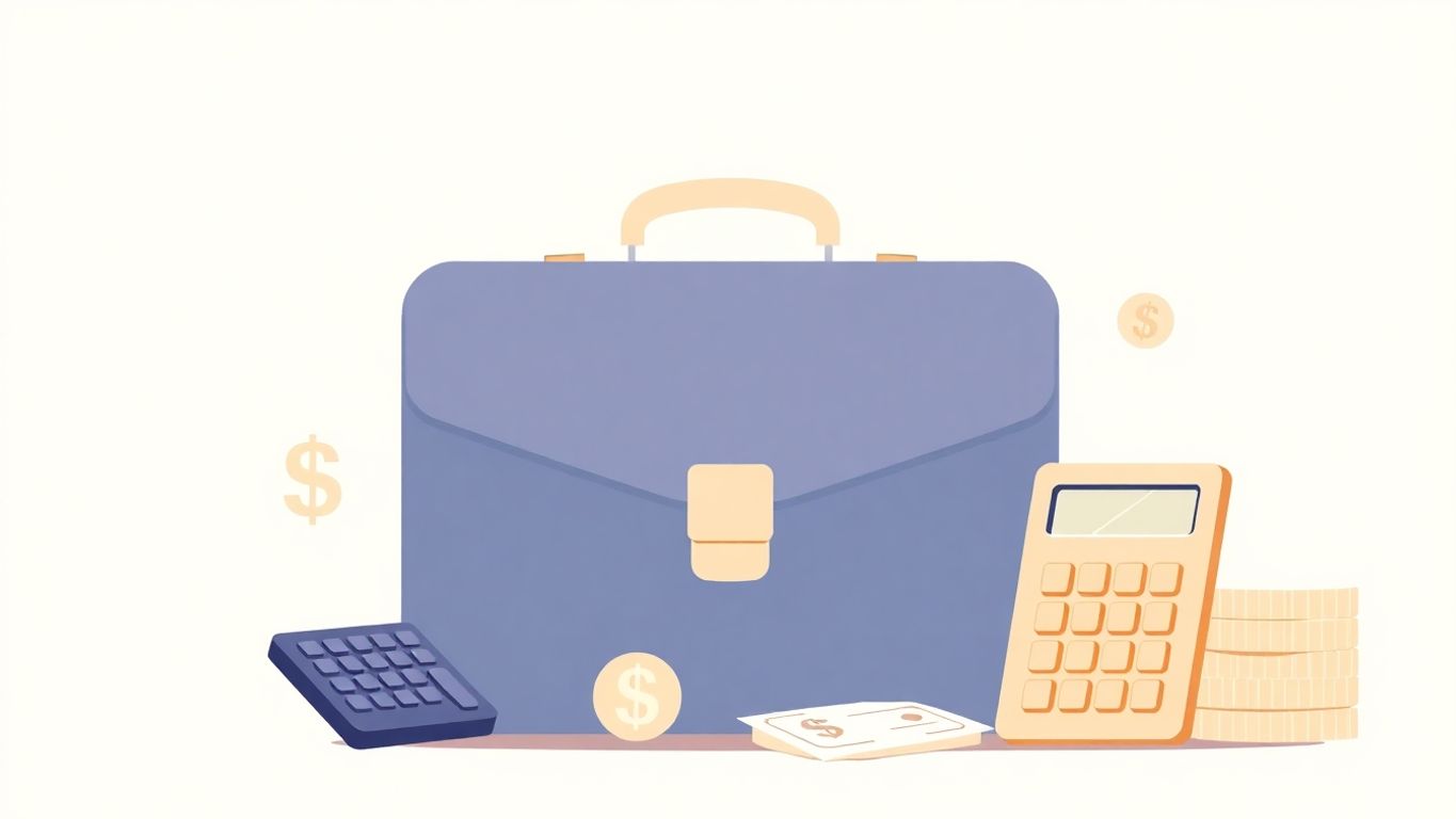 Illustrasjon av økonomiske elementer for nyetablerte bedrifter.