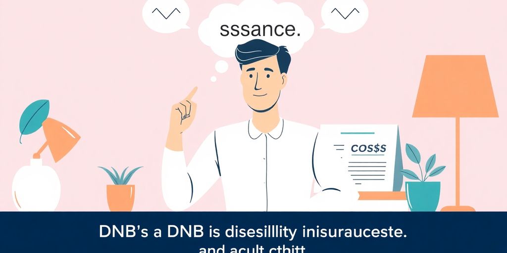 Illustrasjon av person som vurderer uføreforsikring.