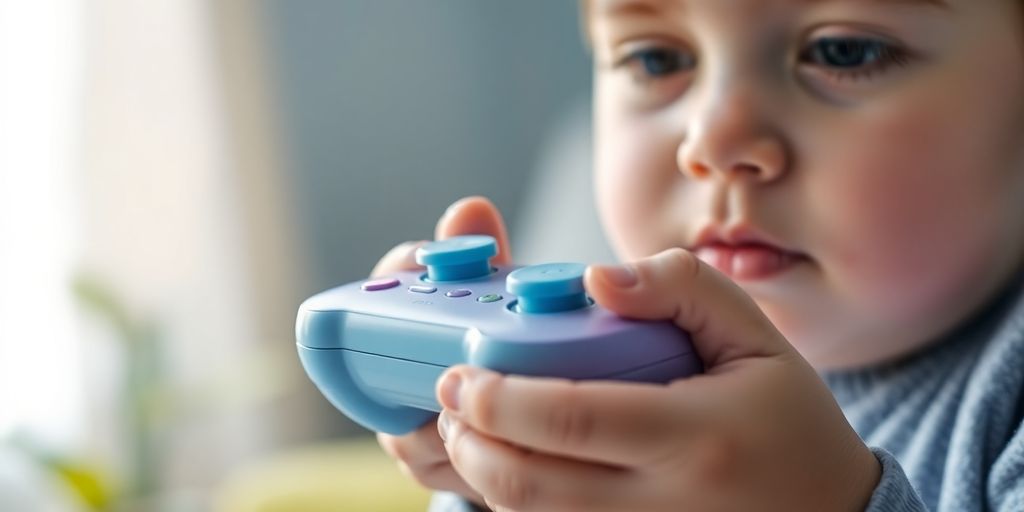 Child playing calm emotional regulation game.