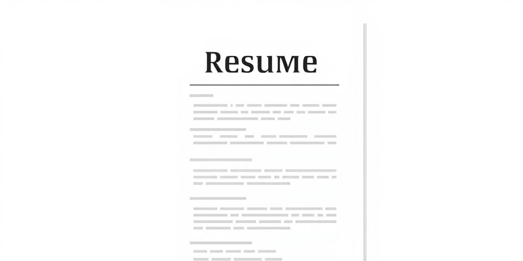 Illustrated resume page with highlighted title.