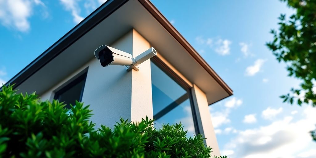 Câmera de segurança moderna em casa