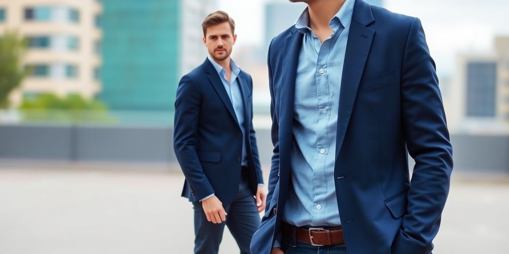 A man dressed stylishly for a first date.