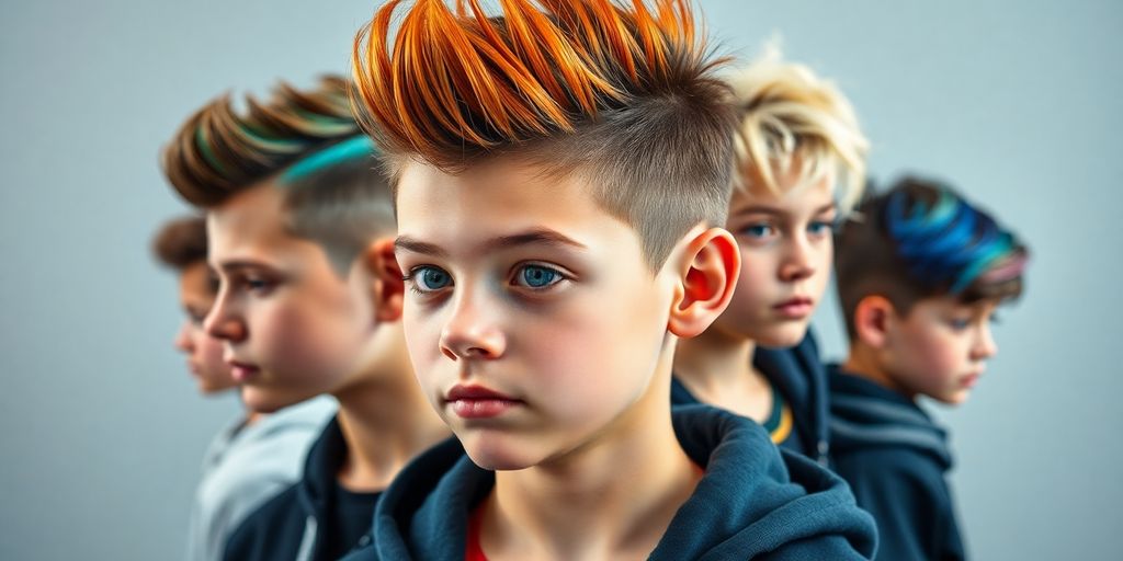 Stylische Frisuren für Jungs ab 10 Jahren im Alltag.