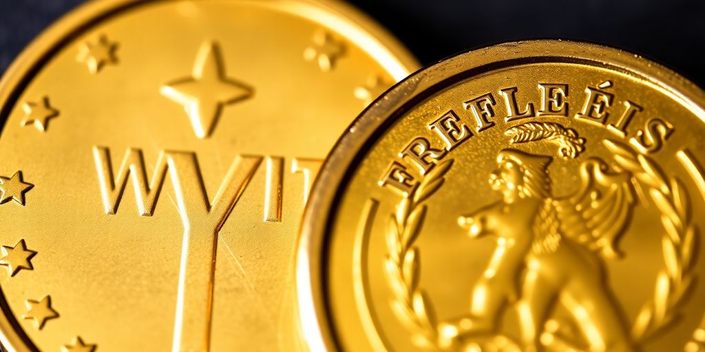 Pièces d'or Vreneli et Napoléon côte à côte.