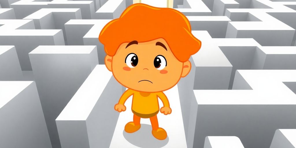 Person navigating financial maze, finding safe path.