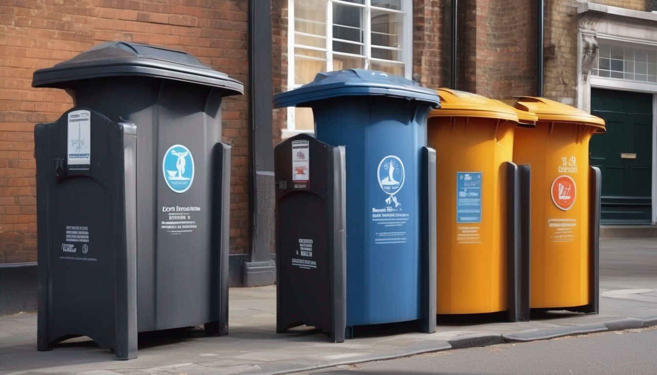 London recycling bins
