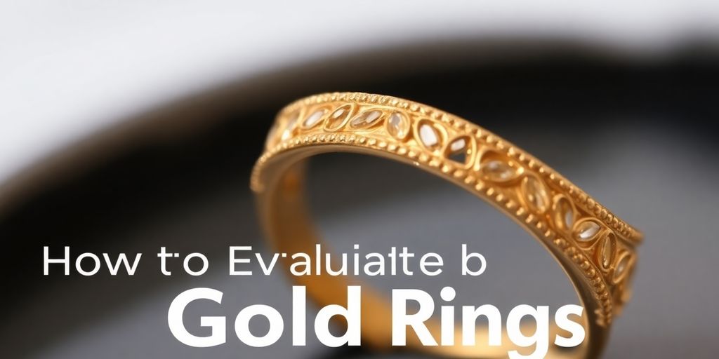 Bague en or étincelante sur fond flou.