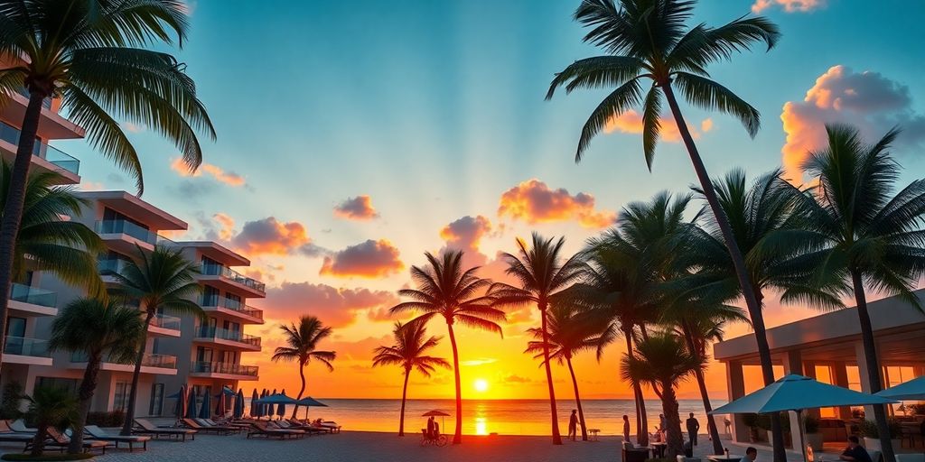 Luxury beachfront properties in Bal Harbour, Florida.