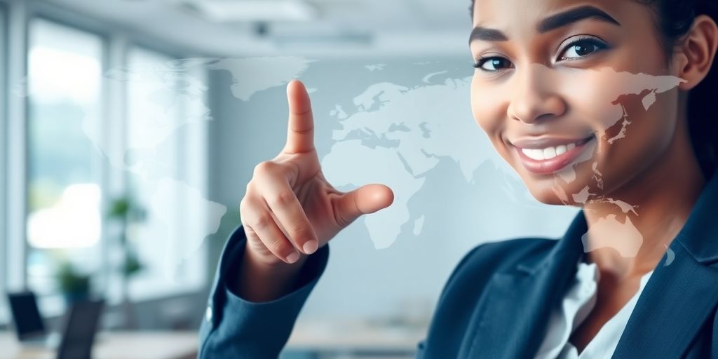 Territory Sales Manager next to a world map.