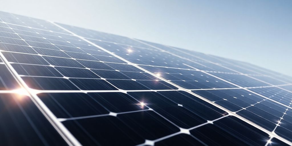 Panneaux solaires sous le soleil