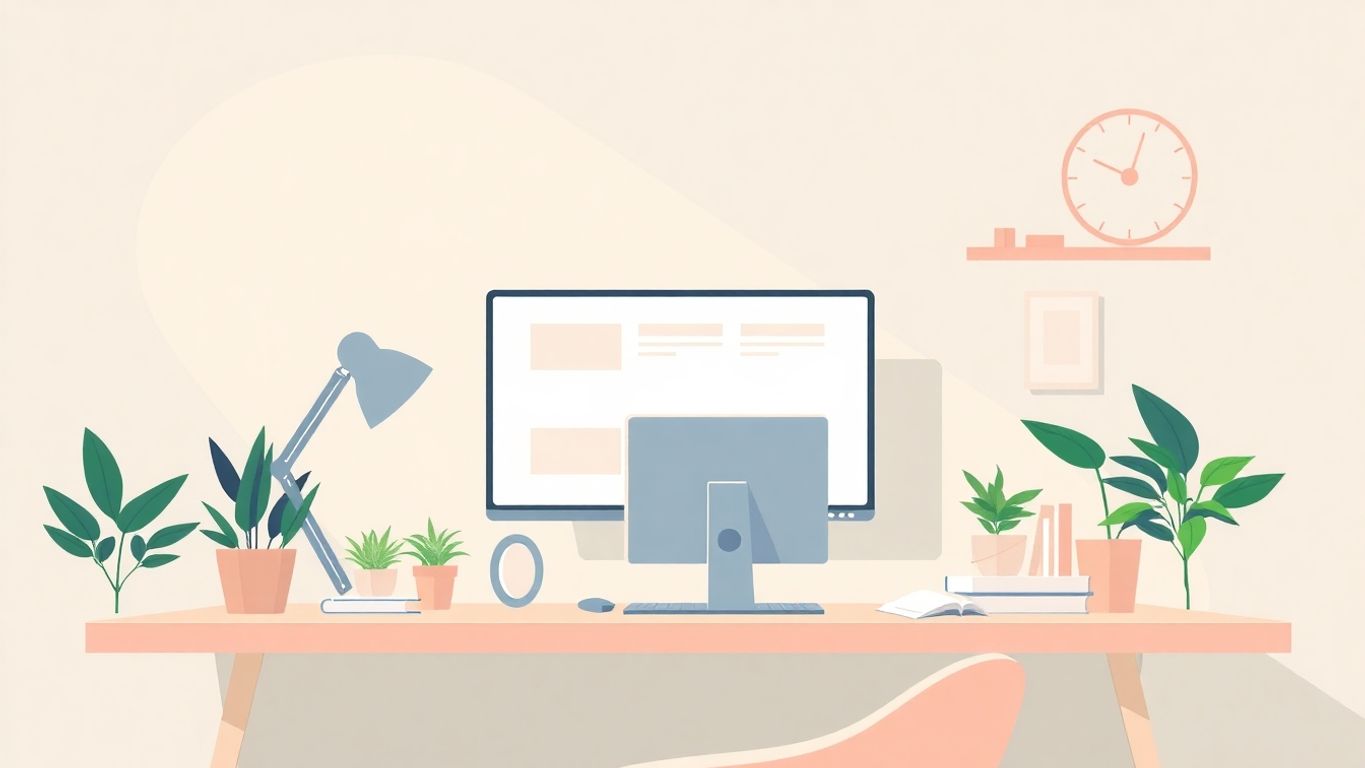 Illustrasjon av småbedrift med moderne stil.