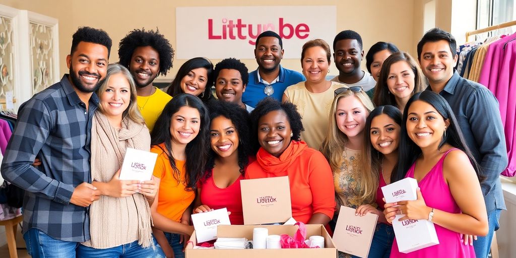 Happy customers enjoying Light In The Box products together.
