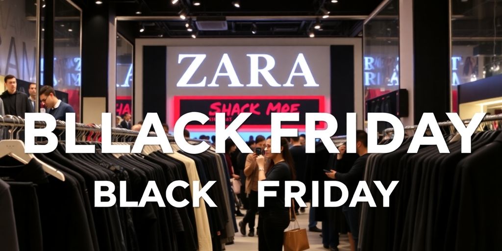 Zara store with shoppers browsing clothing.