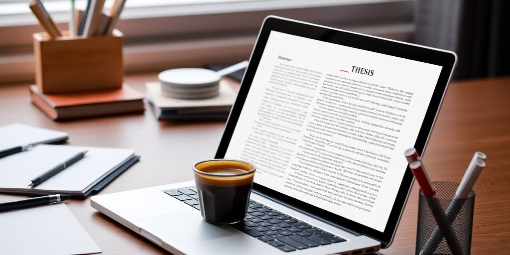 Laptop and stationery in a professional editing workspace.