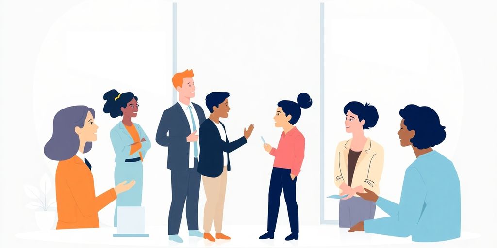 Samarbeid mellom ulike partnere i en moderne setting.