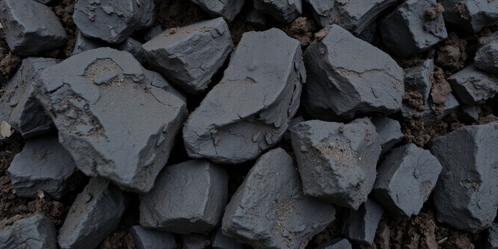 Holzkohle für Hochbeet, Nahaufnahme auf Erdschicht