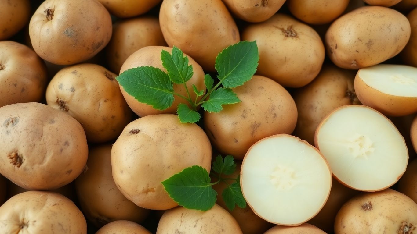 Biologische aardappelen met groene bladeren