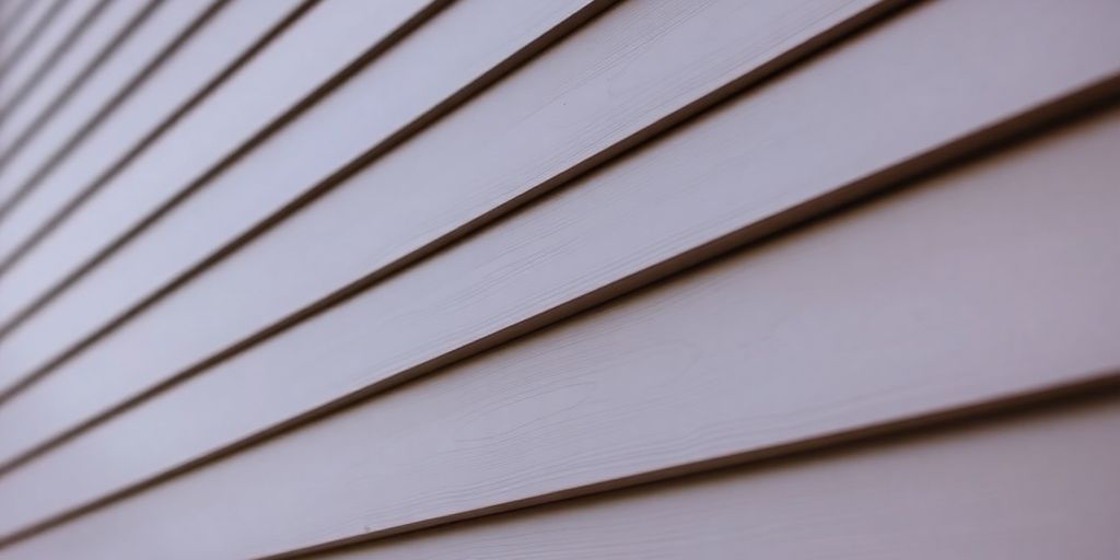 Painted vinyl siding detail.