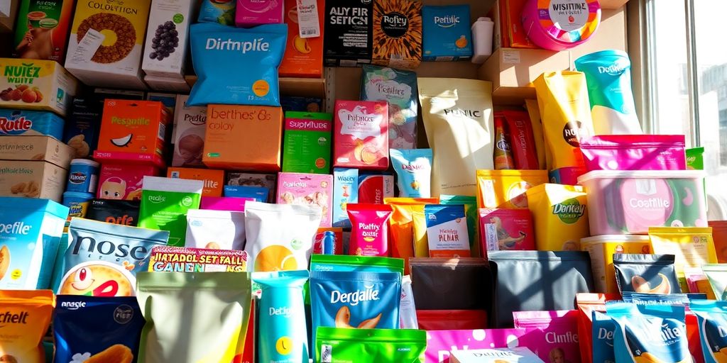 Amazon Australia product collage with vibrant packaging.