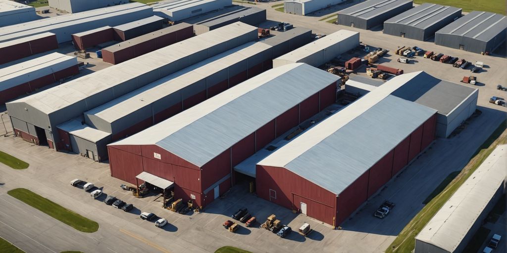 Gratton Warehouse in Omaha, Nebraska from above