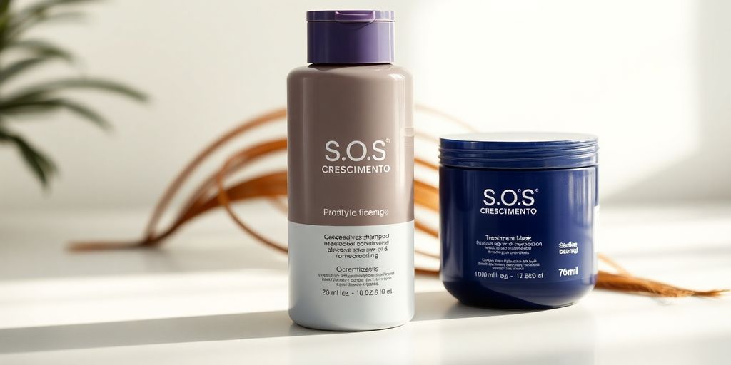 Frascos do Kit S.O.S Crescimento e cabelo saudável.