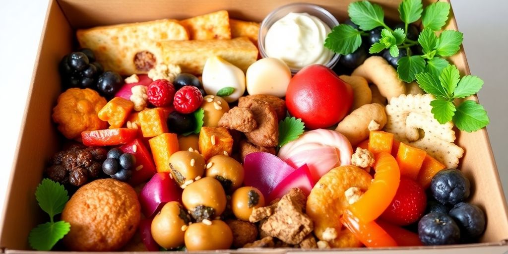 กล่องขนมที่จัดเรียงอย่างสวยงามสำหรับงาน