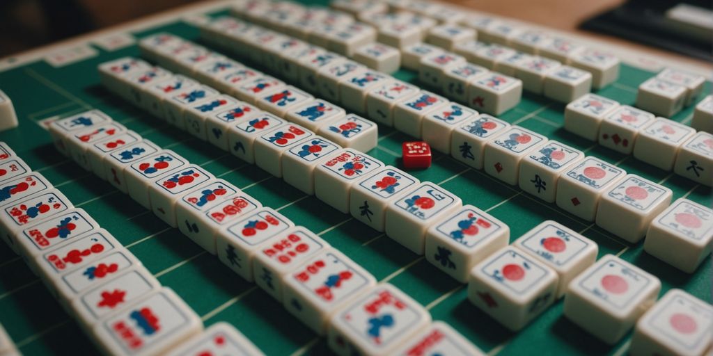 Mahjong tiles on Die Rise map for strategic gameplay