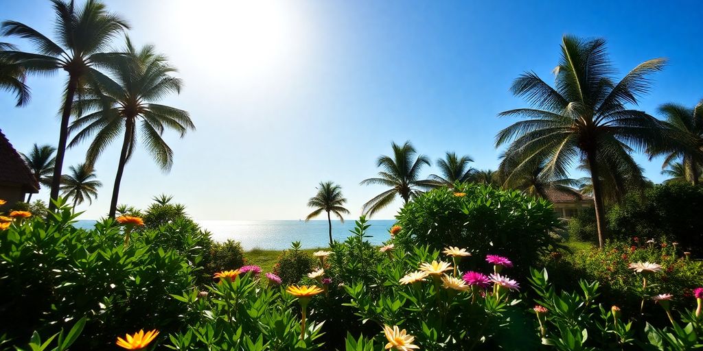 Sunny Florida landscape with vibrant green investment growth.
