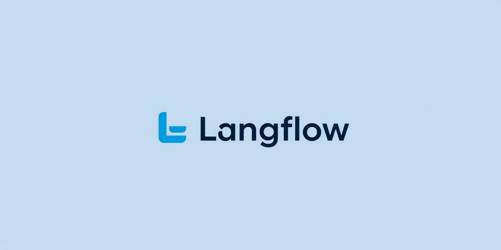 Minimalistic Langflow logo on a simple background.
