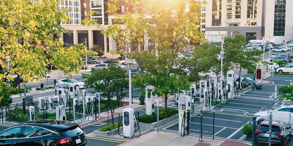 a count of how many ev charging stations in downtown detroit mi