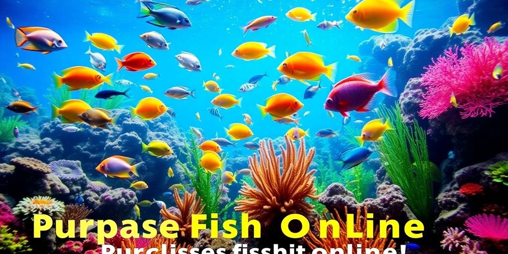 Colorful fish swimming in a vibrant underwater environment.