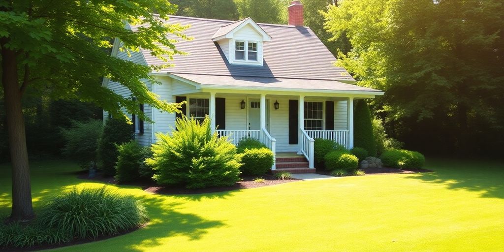 Cozy Kentucky home with lush green landscapes.