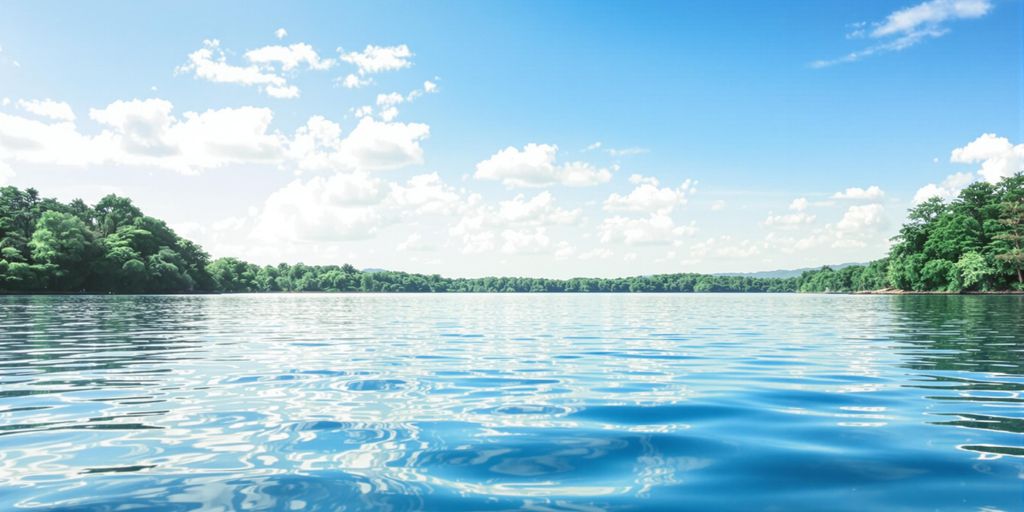 Peaceful nature scene reflecting tranquility and abundance.