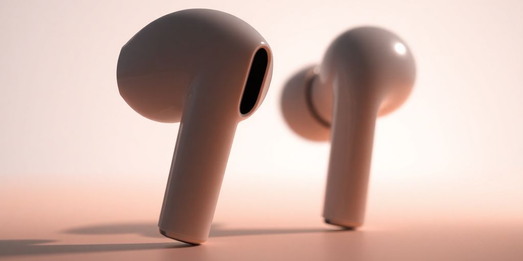 Nahaufnahme der Apple AirPods Pro 2 Kopfhörer.