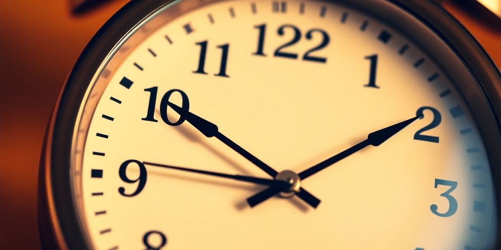 Close-up of a clock indicating time management importance.