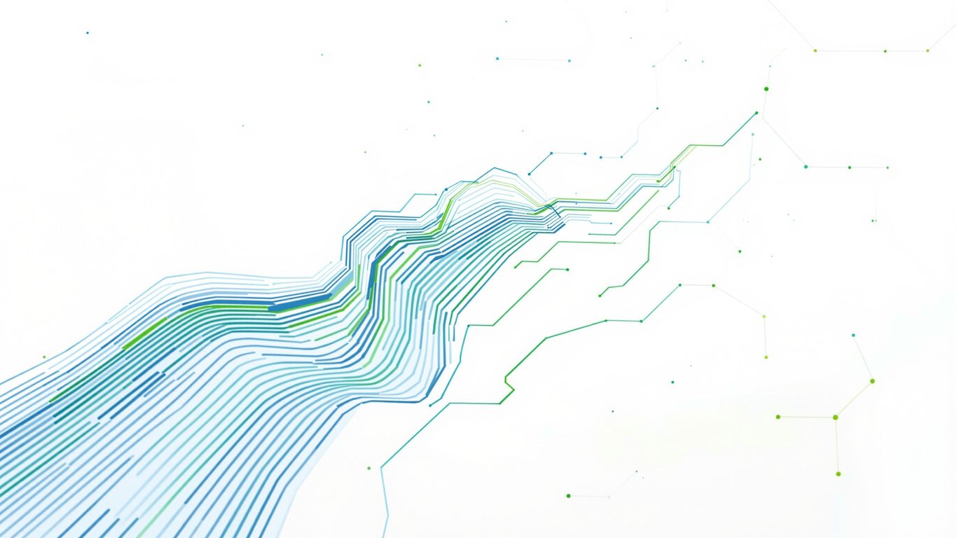 Digital growth and connection abstract visualization