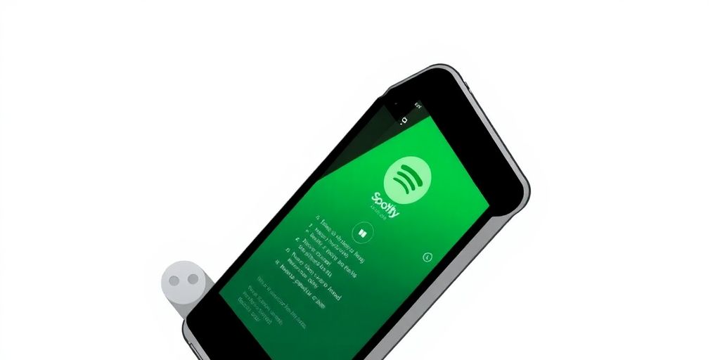 Phone screen displaying Spotify with lyrics.