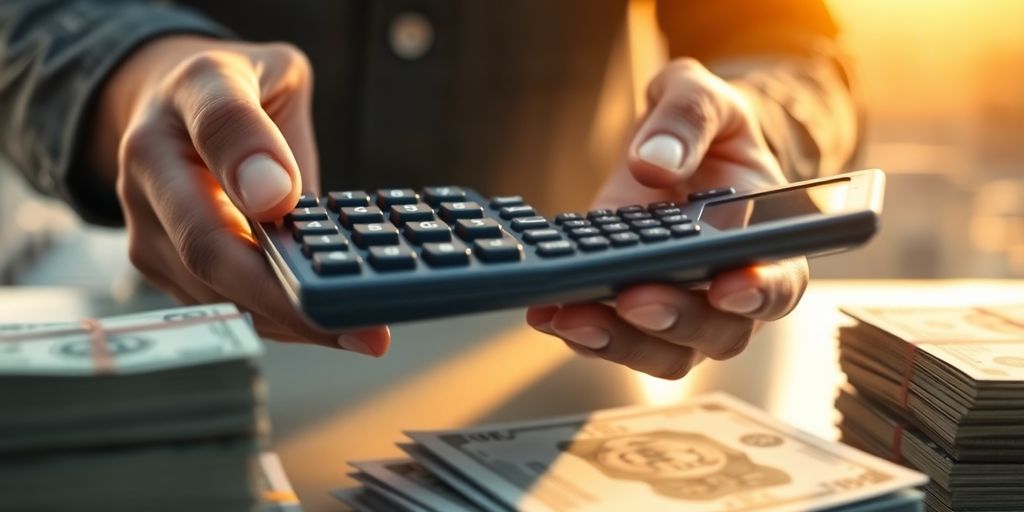 Investor calculating real estate returns