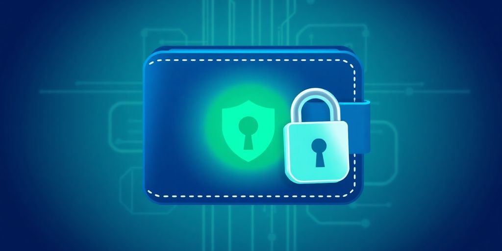 Illustrative image of a secure cryptocurrency wallet.