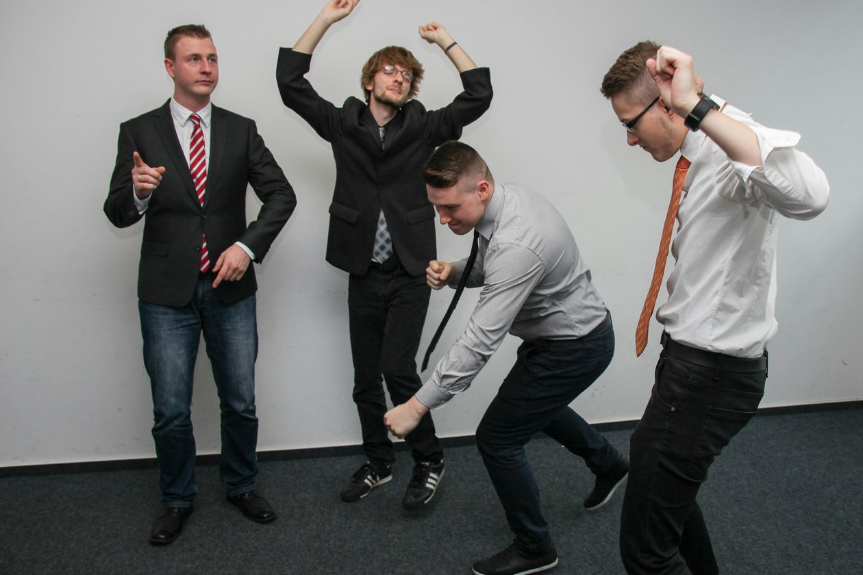 people doing body gestures
