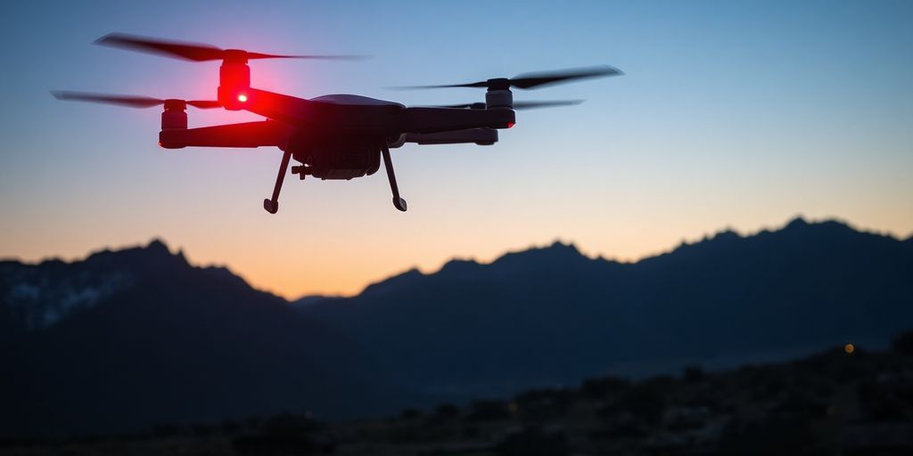 Drone interdit survolant montagnes