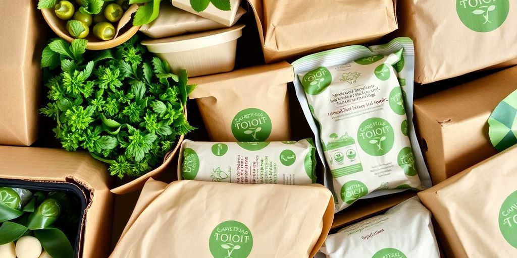 Stack of eco-friendly food containers.