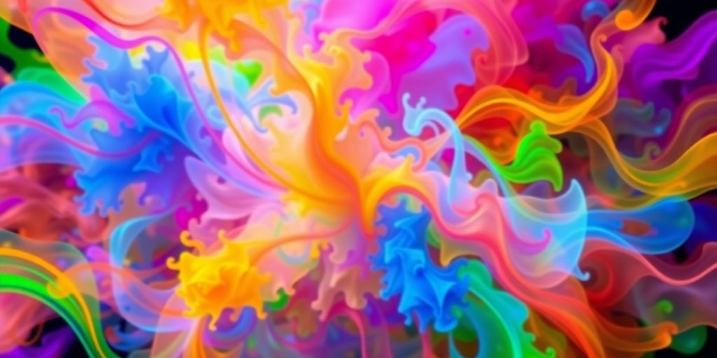 AI creating vibrant abstract art.