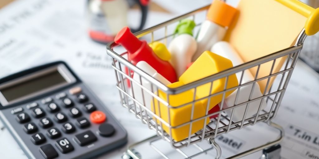 Shopping cart with products and tax forms for WooCommerce.
