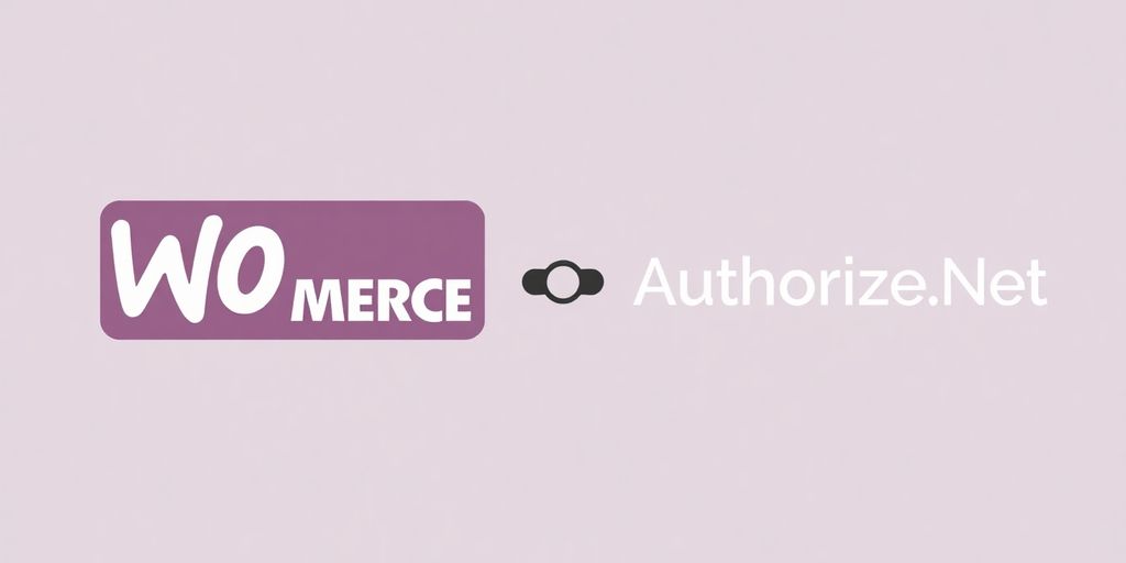 WooCommerce logo and Authorize.Net logo connected