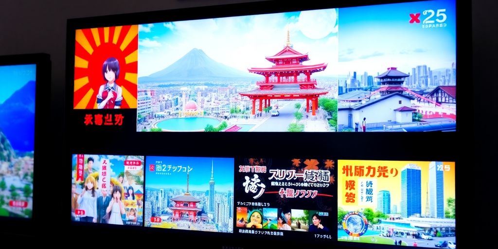 Japanese channels on screen