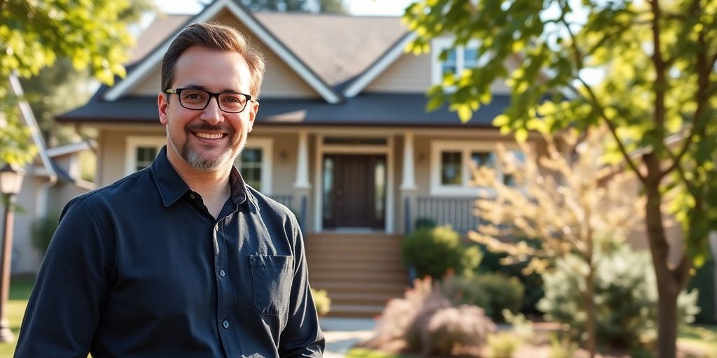 Maple Ridge home with professional agent outside.