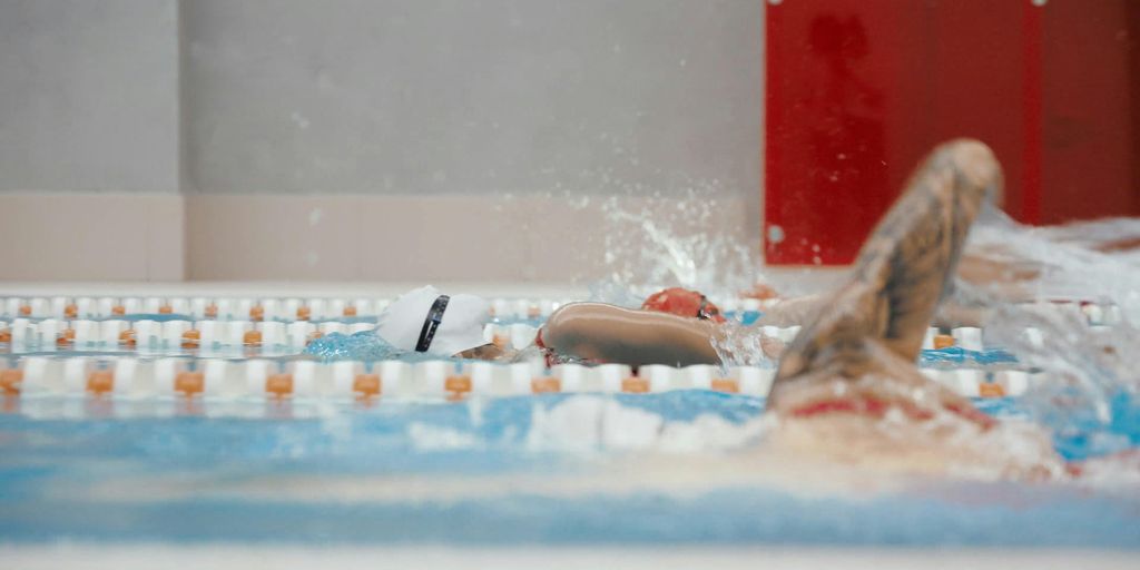 healthy snacks poolside with swimmers