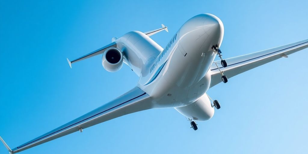 Avion moderne avec technologie de système de terminaison de vol.