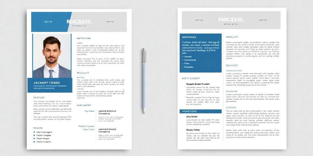 Two resume templates, one with a photo.